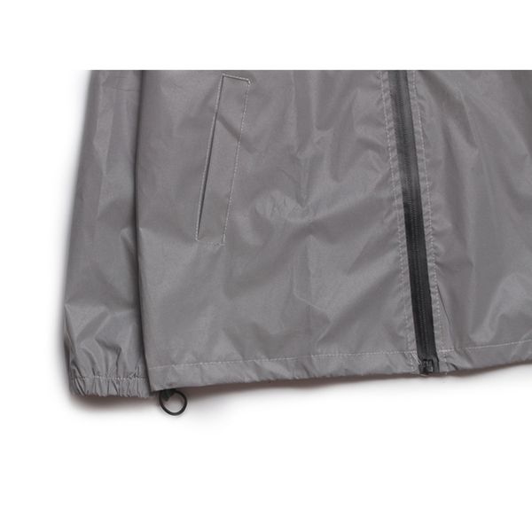 

men women reflective hooded trench jackets coat night clubwear windbreaker fdc99, Black;brown