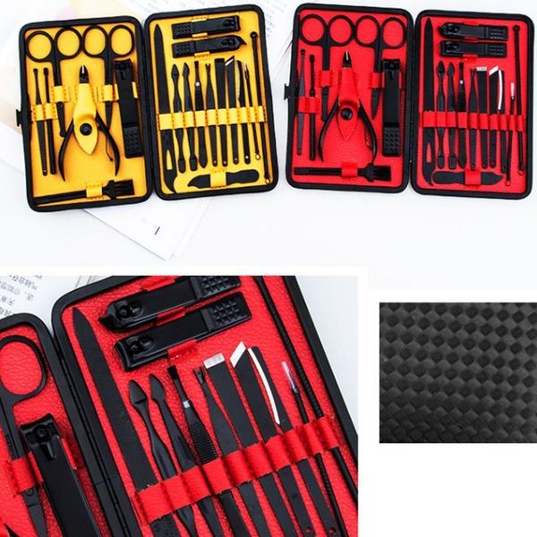 

20pcs pro manicure set nail kit nail art tools all for manicure sets pedicure care with pusher ingrown nail file polish qyltmt