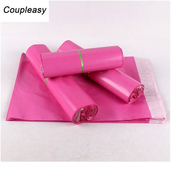 

100pcs pink poly courier bags self-seal adhesive storage bag new material envelope mailer bags waterproof postal mailing wmtsrl