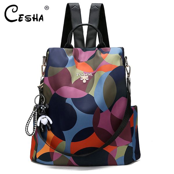 

fashion anti theft women backpack durable fabric oxford school bag pretty style girls school backpack female travel backpack c1023