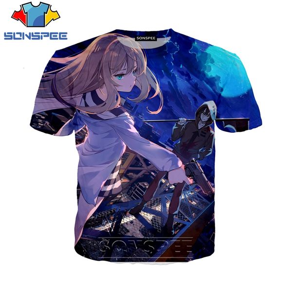 

anime angels of death leisure 3d print shirts humor horror harajuku men clothing