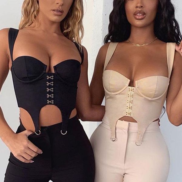 

2021 summer women short tshirt camis tank tees summer black khaki solid strap crop female t shirt women female, White