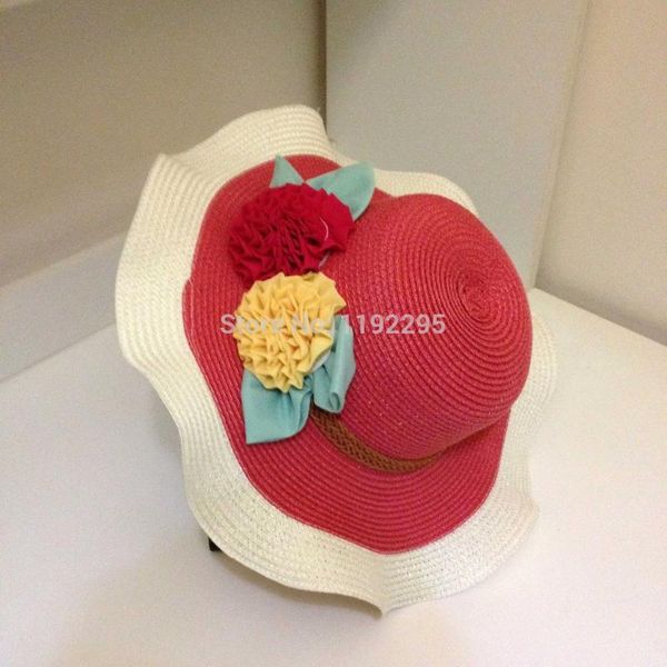 

wide brim hats fashion sun hat women's summer for women foldable flower chapeu feminino beach headwear panama, Blue;gray