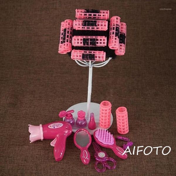 

caps & hats born pography props perm rods cap+electric hair drier+comb+mirror+lipstick+slipper set limited edition baby foto shooting1, Yellow