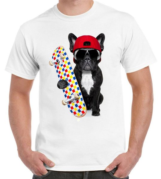 

french bulldog skateboarder funny men's t-shirt - bulldogs gift present dog funny tee shirt sport hooded sweatshirt hoodie