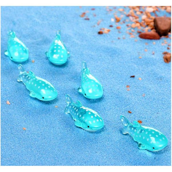 

miniature cartoon spotted shark mediterranean style moss terrarium ornaments micro landscape accessories fairy garden diy material