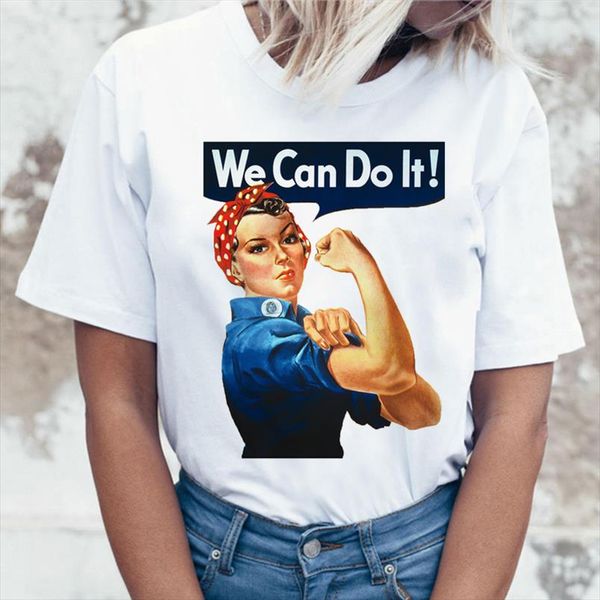 

feminist girl power tee feminism graphic summer feminism t shirt harajuku female 2020 t shirt kawaii shirt women print 2020, White