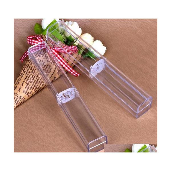 

pen boxes acrylic transparent case pen holder gift for crystal pen packaging box as festival gift dlh211 krvcd