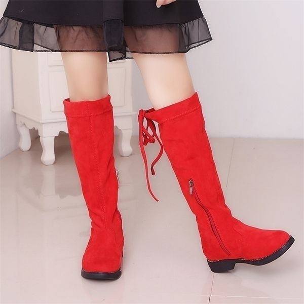 

cozulma kids girls boots children high boots with fur girls princess over-the-knee dress shoes kids fashion boots for girls 201113, Black;grey