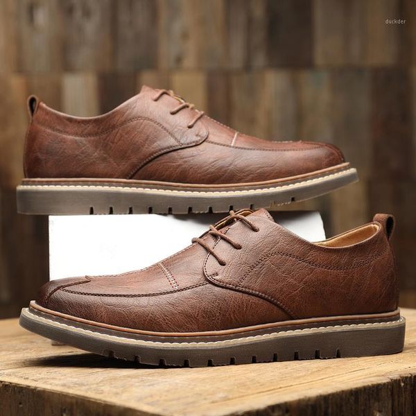 

mens formal shoes luxury party wedding shoes male leather lace up pointed oxford business for men1, Black
