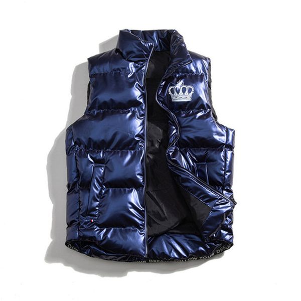 

Mens Vts and womens capls svels 21ss ets cotton pad winter casual et warm down vt autumn stand-up collar M-3XL, Black;white