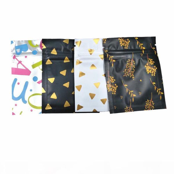 

1000pcs wholesale 7x9cm self sealing bag 4 styles mylar foil zipper bags snack candy package bag home storage pouch