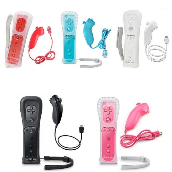 

game controllers & joysticks 2 in 1 gamepad for wii controller wireless remote and nunchuck motion plus with silicone case1