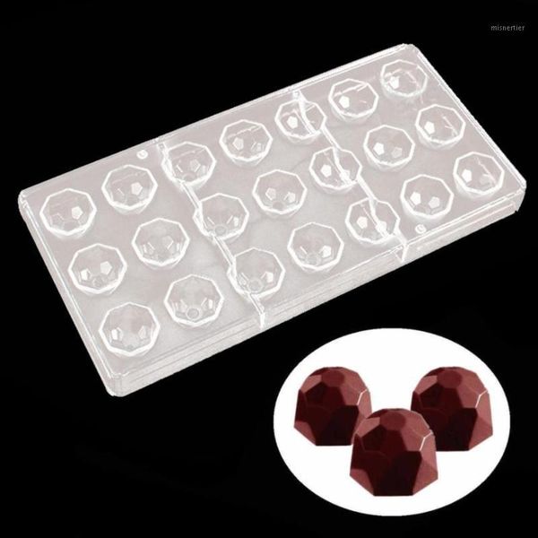 

21 in 1 clear hard chocolate mold maker polycarbonate pc diy 21 diamond candy mold mould 5o10211