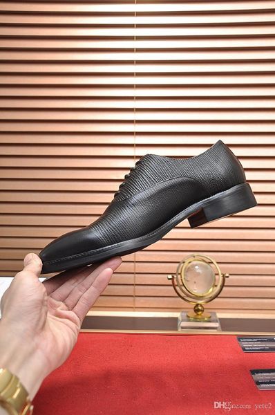 

q1 vintage fashion men large size 38-45 formal luxury dress casual leather shoes business wedding loafers designer brogue office shoes 22, Black