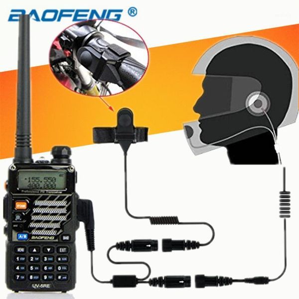 

full face motorcycle helmet headset earpiece for portable two way radio baofeng walkie talkie uv-5r uv-5re plus bf-888s uv-b51