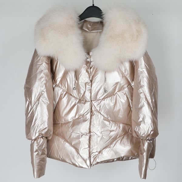 

winter new 2021 fox fur coat detachable short warm interior thickening down women's jacket zdu5, Black