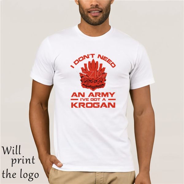 

t shirts men casual mass effect andromeda parody i don't need an army, i've got a krogan men's t-shirt sport hooded sweatshir