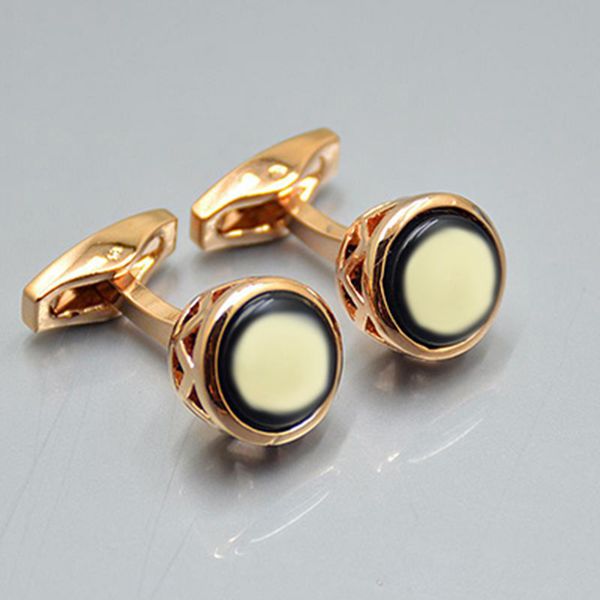 

luxury cufflinks classic style shirt cuff links gold silver rose-gold black l-m05