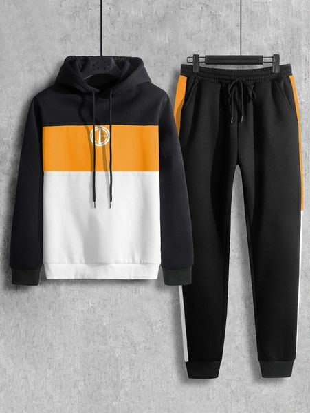 

men cut and sew hoodie & sweatpants 118e#, Gray