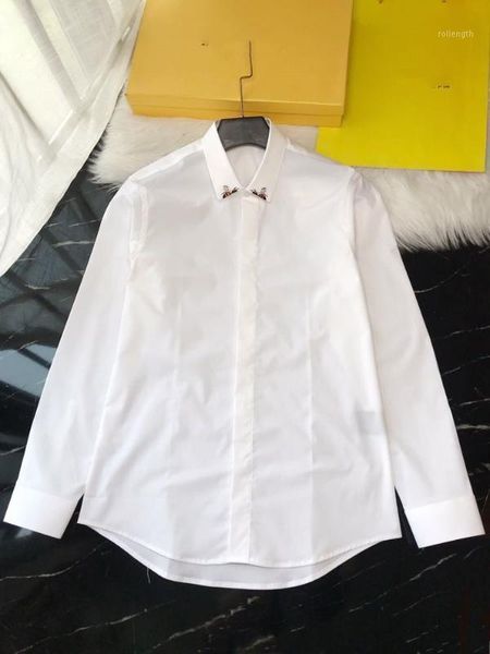 

ja600117 fashion men's shirts 2020 runway european design party style men's clothing1, White;black