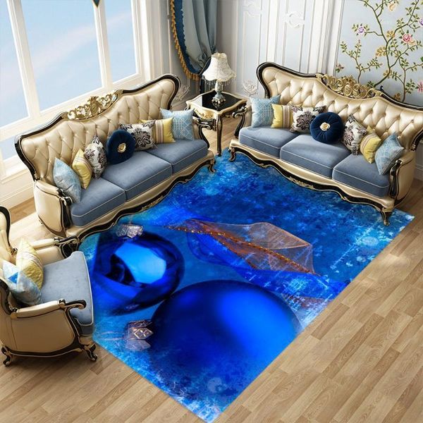 

carpets merry christmas blue rug multi-size rectangular home el entrance door mat non-slip kitchen decorative polyester floor mat1