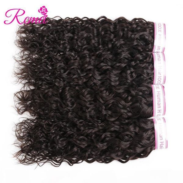 

rcmei good quality product water wave hair 5 bundles 100% indian unprocessed human hiar natural black 8-28inch can mixed ing