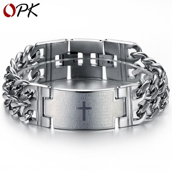 

new titanium steel cross new jewelry bracelet bible jewelry titanium steel bible cross bracelet nuwnm, Golden;silver