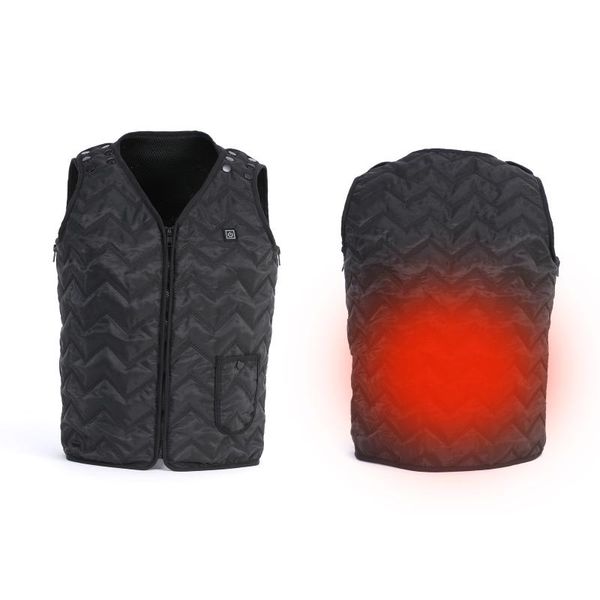 

outdoor t-shirts electric vest chargings intelligent heating clothes self-heating warm waist protections thermal, Gray;blue