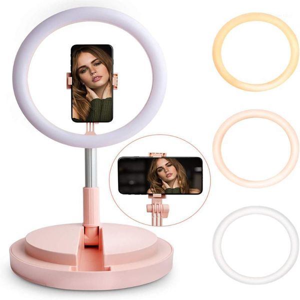 

11.4 inch video live fill light dimmable selfie lamp pgraphy led selfie ring light phone holder makeup lamp 3 color modes1