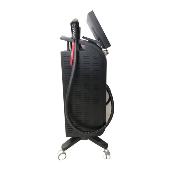 

three wavelength combined diode laser machine with two effective handle 1064nm+808nm+755nm for painless hair removal, Black