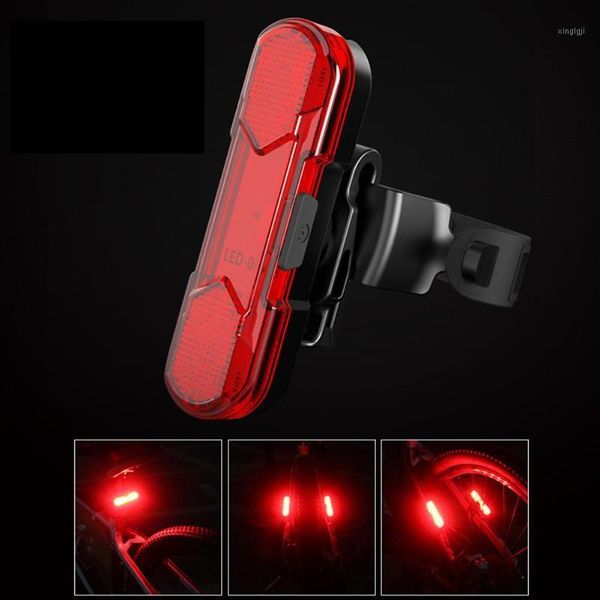 

bike lights taillight waterproof riding rear light led 210mah usb chargeable mountain cycling tail-lamp bicycle1