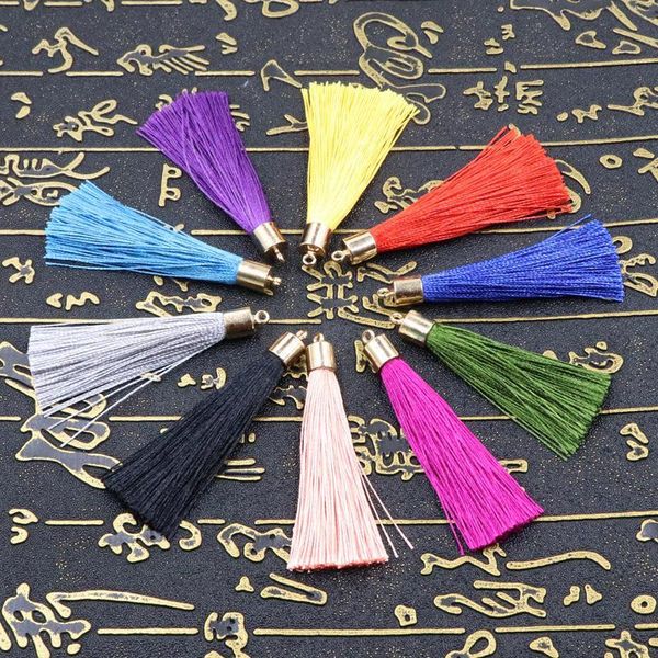 

10pcs 6cm alloy metal caps small tassel fringe pendant diy crafts jewelry curtain hang ice silk tassel trim key decor materials h wmtunt