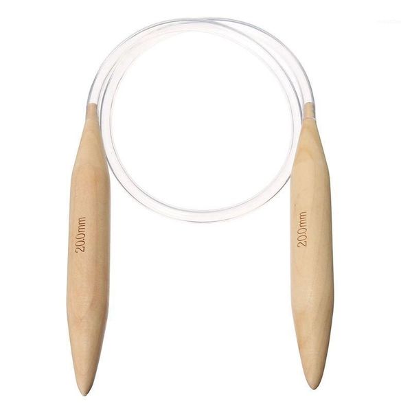 

1pcs 20mm plastic tube circular wood bamboo knitting needles pins for thick yarn diy crafts sewing embroidery tools knitting1, Black