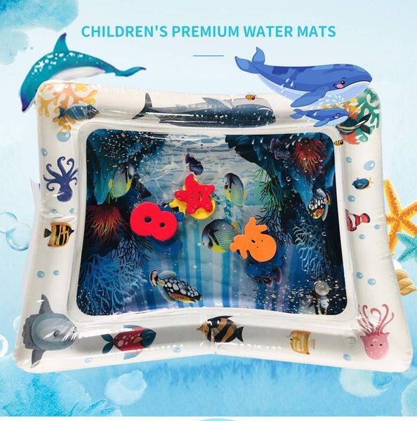

inflatable ocean culture summer cool flat water mat lying pad children premium cushion sensory development skills training wmtzbh yyysports