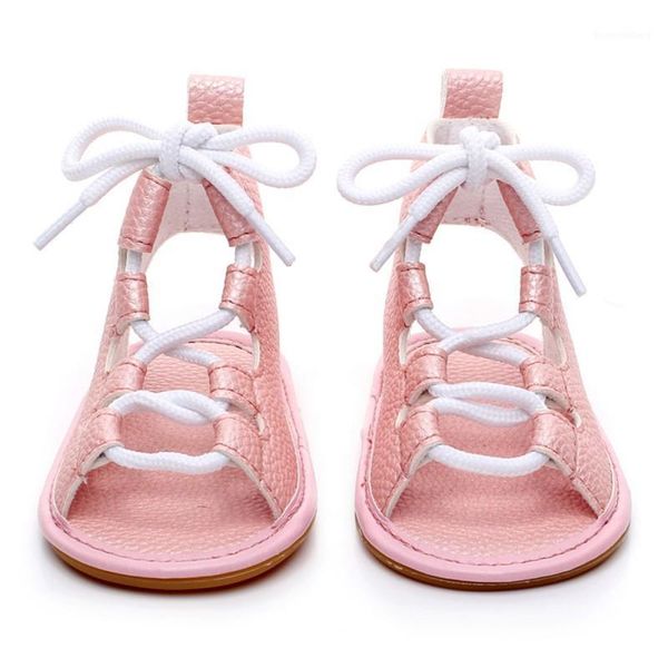

summer baby shoes girl boy roman pu leather lace up baby peep toe flat brand toddler beach first walkers newborn shoes1