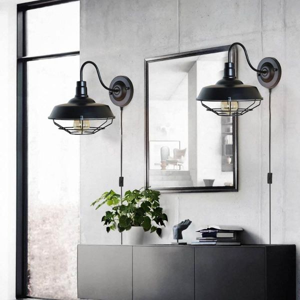 

industrial pendant light shade vintage industrial ceiling lighting retro led loft black lamp coffee-shop chandelier e27 base