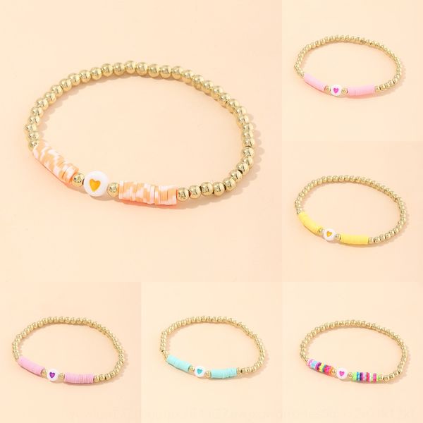 

bz1184 bohemian style colorful soft clay bz1184 bohemian style colorful soft clay bracelet bracelet bracelet jt9ul, Golden;silver