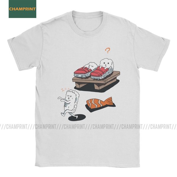 

men sleep walking sushi japanese food short sleeve cute japan wasabi sashimi rice plus size sport hooded sweatshirt hoodie men t shirt