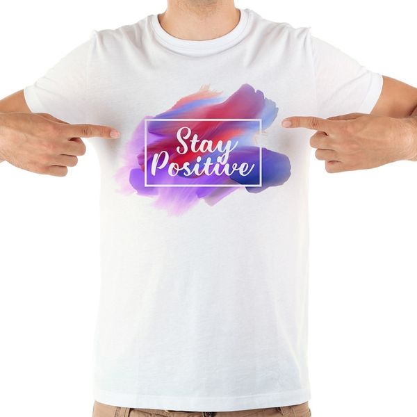 

jollypeach brand stay positive color artistic t shirt men 2018 summer new white casual homme cool tshirt sport hooded sweatshirt hoodie