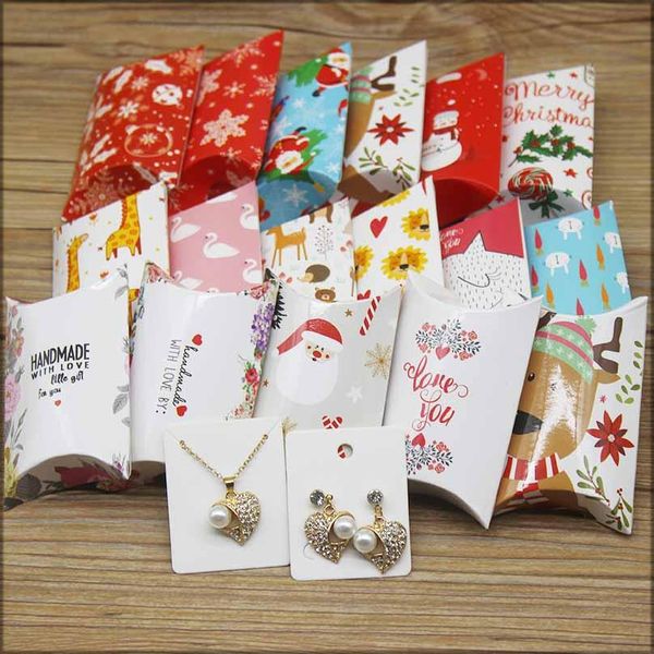 

12pcs pillow box diy handmade love you cute animals cute pink boxes for packaging pillow show merry christmas gift party box bbytky lg2010