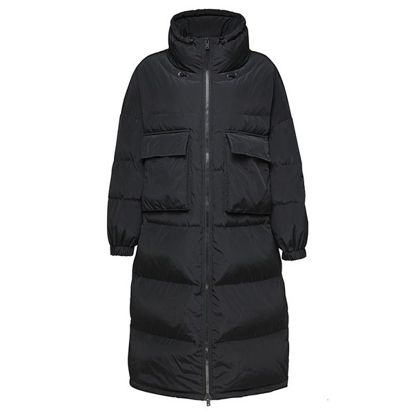 

2021 new thick warm winter white duck women long jacket down coat outerwear feminino parkas asn6, Black