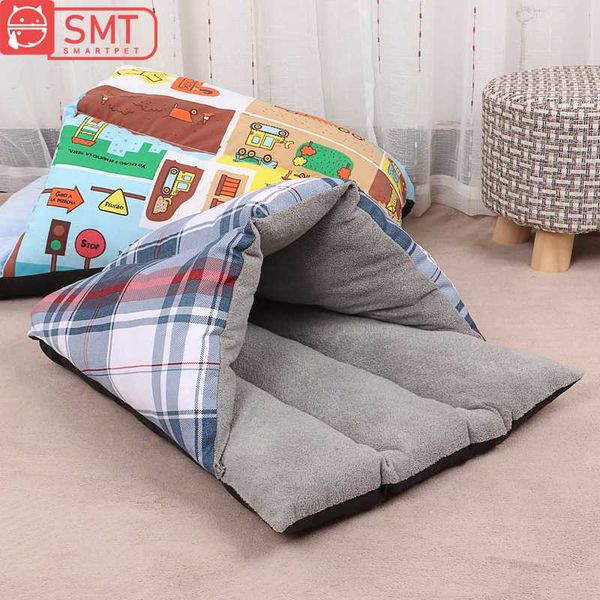 

cat beds & furniture smartpet warm bed cave house slippers dog kitten mat nest kennel soft sofa winter sleeping bag for small medium