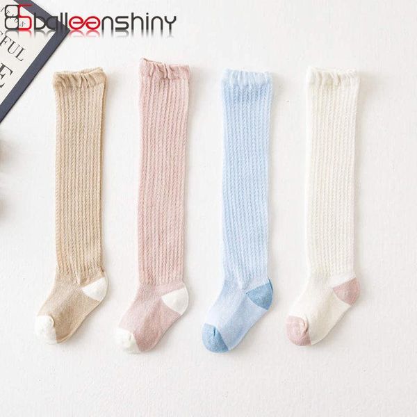 

socks balleenshiny baby mesh breathable kids cotton sweet born girl summer infant knee high1, Pink;yellow