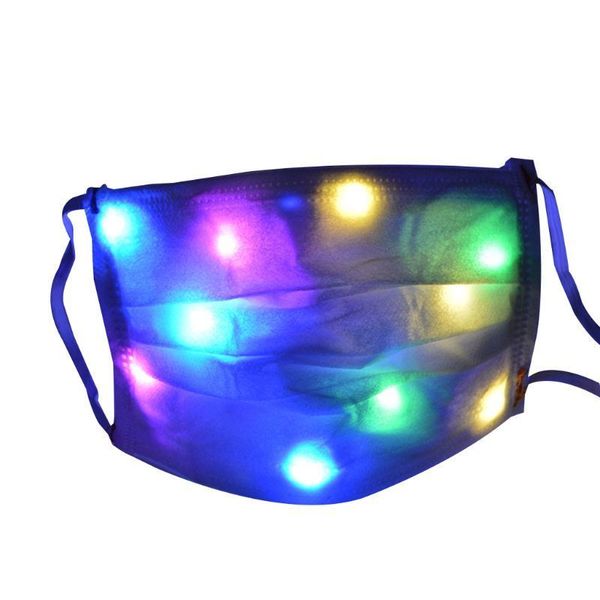 

luminous 10 colors led for rave men women face music party christmas halloween light up mask flashing