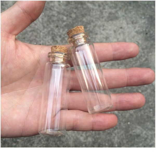 

empty cosmetic containers small glass crafts bottles with corks mini perfumes bottles 50pcs 22*60*12. jllboq