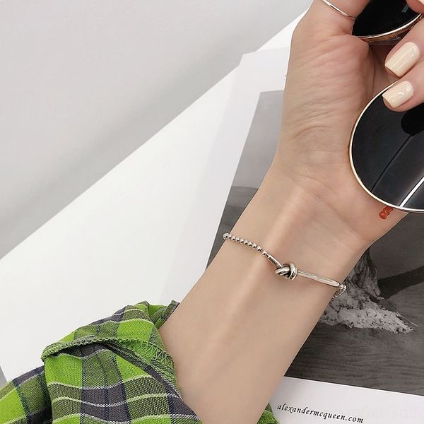 

wtqky word sterling silver one s925 stick korea braceletsense ins minority design bracelet braceletnational women thai silver bracelet south, Golden;silver