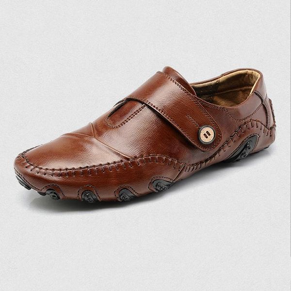 

handmade flats male loafers leather men shoes suede leather male loafers comfortable dress shoes men hc-733, Black