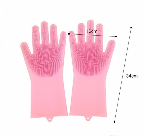 

1pair gloves kitchen sile cleaning gloves dish washing glove for household rubber kitchen clean tool 20 jlljoz jhhome