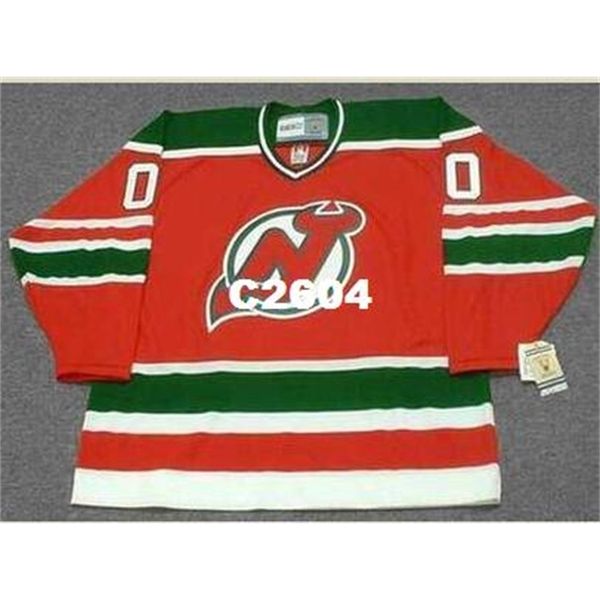 

men new jersey devils 1980's ccm vintage away customized "any name & number(s)" hockey jersey or custom any name or number re, Black